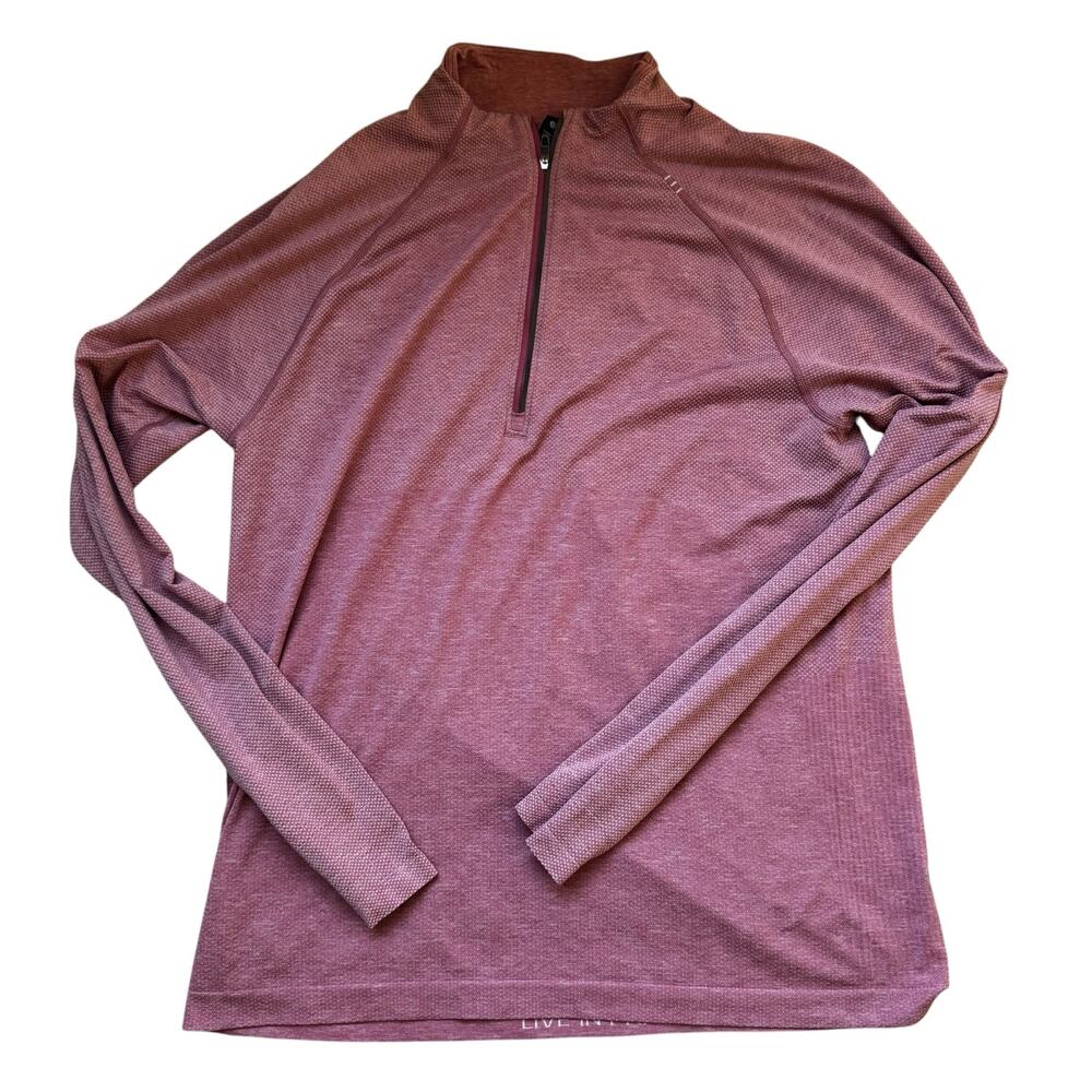 Lululemon Surge Warm 1/2 Zip M3AN8S Heathered Orange/ Pink Size Large